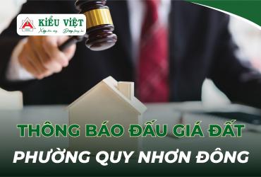 THÔNG BÁO ĐẤU GIÁ QUYỀN SỬ DỤNG ĐẤT – KDC KHU VỰC 4, PHƯỜNG NHƠN BÌNH (NAY LÀ PHƯỜNG QUY NHƠN ĐÔNG)